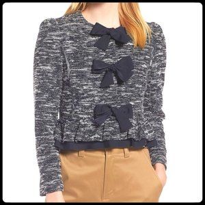 1901 Navy Deanne Tweed Crop Jacket/Blazer NWT Size 6